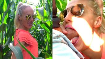 Throat Goat Amateur Blonde Facefucked In Cornfield (Throat GOAT)