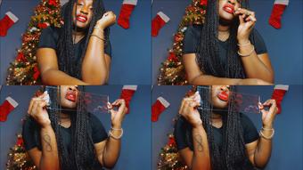 Red Lip  Kisses Under The Mistletoe (BlackHottie)