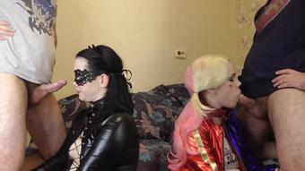 Oral Orgy Catwoman Vs Harley Quinn (Anna_Sky)
