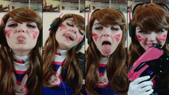 D.VA Cosplay - Ahegao Face - Jul 7, 2020 (Lil cosplay slut)