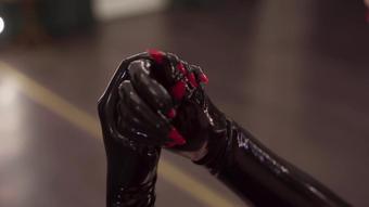 Fitting Black Latex Gloves Asmr (MissEllieMouse)