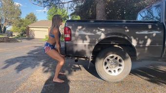Lora Struggles to Lift Truck - July 02, 2022 (Lora Cross)