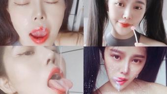 26cumfacial/licking/drooling/lips/tongue (fetishbody)