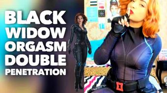 Black Widow  cumming hard with DP - January 22, 2020 (Emanuelly Raquel)
