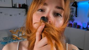 Playing with black dildo and my hair - Dec 7, 2022 (Anna_Prince)