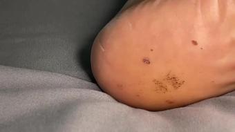 Ebony Girl Shows Off Her Dirty Feet (Pink Foxx)