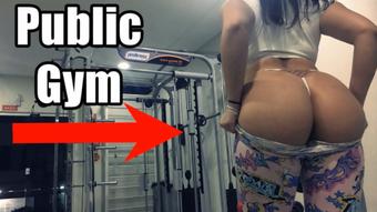 Public Sexy Girl Flashing her Boobs GYM - August 06, 2019 (Emanuelly Raquel)