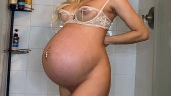 4K - 40 Weeks Pregnant Belly Worship JOI - April 27, 2023 (Taboo Girl)