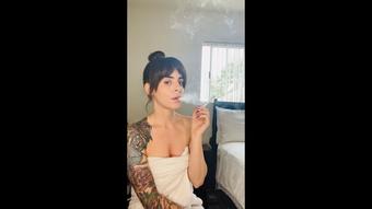 Smoking in Towel (Dani Lynn)