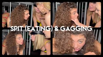 Dirty slut gets dominated, Eats spit, Gags and Squirts (Mistress Noir)