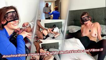 AmateurRosa cages Cuck while Dimitri Fucks and Films it (shadowdimitri)