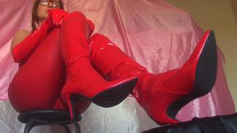 Lick My Shiny Red Boots (Goddess Vanessa)