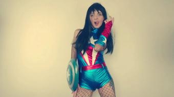 Captain America - Ass shaking - Sep 13, 2020 (Lil cosplay slut)