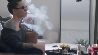 Smoking and watching TV (Dani Lynn)