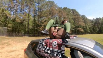 Masturbating on Top of My Car (Siren_nudist)