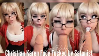 Christian Karen Gets Face Fucked by Satanist (Lexxiblakk)