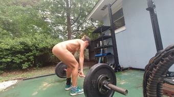 Savage Babe Lifts and Stretches in rain - July 18, 2020 (Lora Cross)