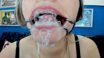Spit Aficionado: Spit Enthusiast Gags sloppy (Coconutsex)