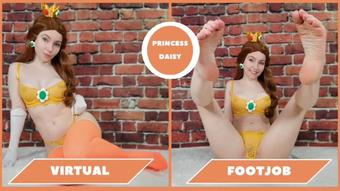 Princess Daisy - Virtual Footjob - April 03, 2023 (TheTinyFeetTreat)