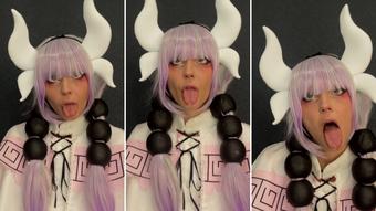 Kanna Kamui - Silly and Ahegao Face - Dec 21, 2022 (Lil cosplay slut)