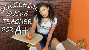 Schoolgirl gives Teacher Blowjob for A - October 10, 2020 (LauraKing)