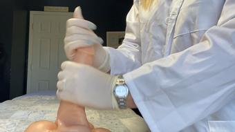 Evil Dr. Gives a Gloved Handjob (LauranVickers)