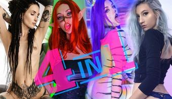 Amber Hallibell Keoki Star Rainbowslut Misshowl Candyland 4 In 1 Hot Solo Bundle (Amber_Hallibell)