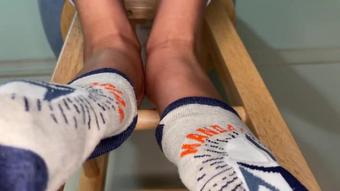 Star Wars Sock Removal On Stool (Pink Foxx)