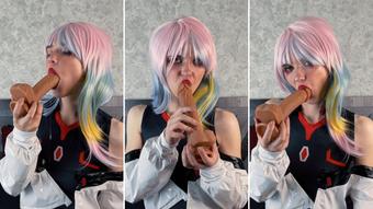 Cyberpunk - Hot blowjob on a dildo - May 17, 2023 (Lil cosplay slut)