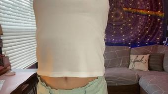 Reaching and Showing My Belly Button (LauranVickers)