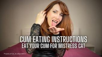 CEI - Eat your cum for Mistress Cat (cat_on_show)