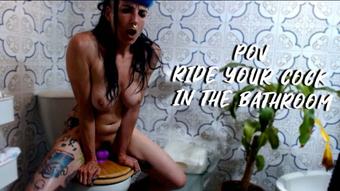 POV Ride your cock in the bathroom (Gypsy Maya)