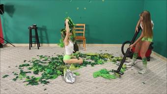 Amber n Julie Vacuum Balloon Mess (Custom Fetish)