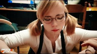 Student Sloppy Facefuck and Cumshot POV - January 21, 2020 (Sweetie Fox)