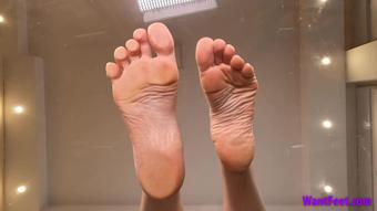 WantFeet - Ariya Soles On Glass - Floor View - 4K Mp4 (WantFeet)