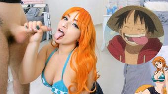Cosplay Nami one piece blowjob - August 17, 2020 (Emanuelly Raquel)