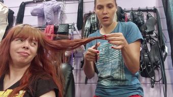 The losers hair is cut off (MistressPriest)