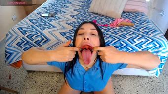 Her Tongue Dances with Abandon on Juicy Dildos (Melted_Chocolate)