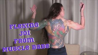 Topless Flexing JOI in Blue Tights - August 10, 2021 (Claudia Kink)