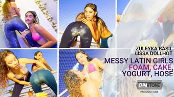 MESSY LATIN GIRLS, FOAM, CAKE,YOGURT (lissadollhot)