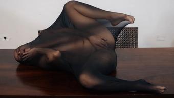 Wrapped in a giant pantyhose (Venusss Fetish)