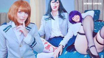 Girls from MHA try to seduce you their young bodies (SpookyBoogie)