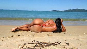 SHEER MICRO SLING SHOT AT BEACH (K3X PRODUCTIONS)