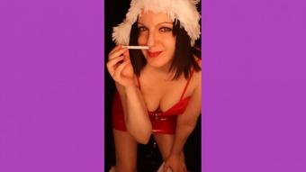 SMOKING VIDEO / PVC SANTA GIRL (Lissy_s_world)