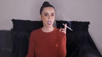 Smoking VS120s with Glossy Red Lipstick (Dani Lynn)