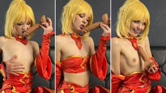 Mordred Cosplay - Dildo Sucking Blowjob - Jul 17, 2023 (Lil cosplay slut)