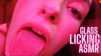Glass Licking ASMR - March 25, 2022 (WetSchoolGirl)