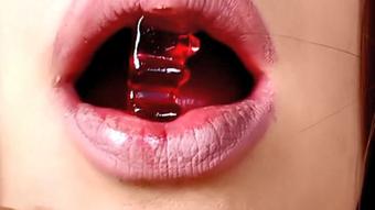 Giantess swallowing annoying gummy bear (JuliaCrown)