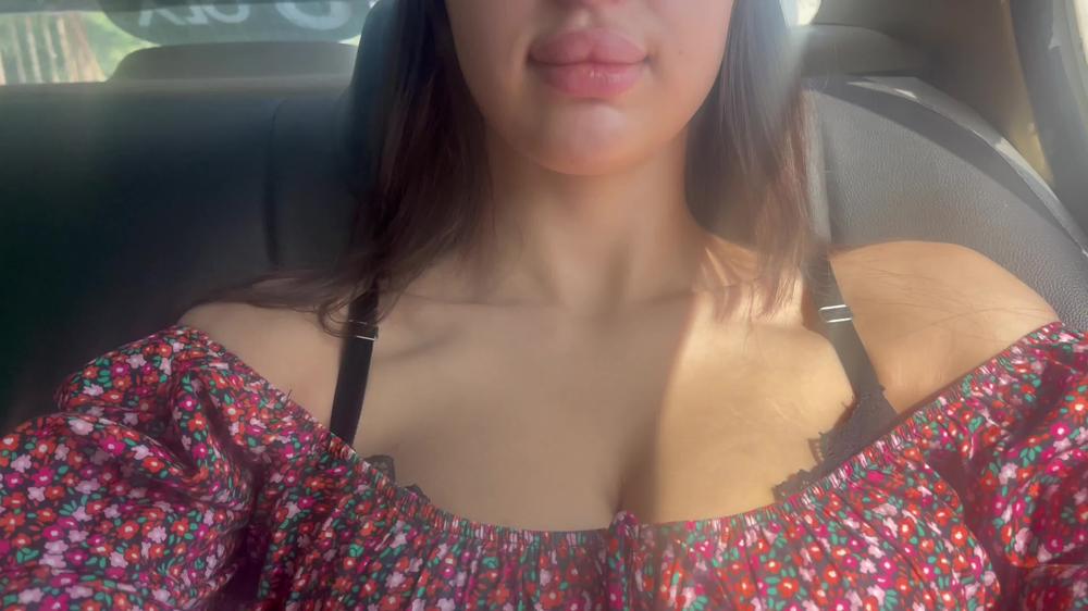 Teasing Taxi Driver In Tight Top