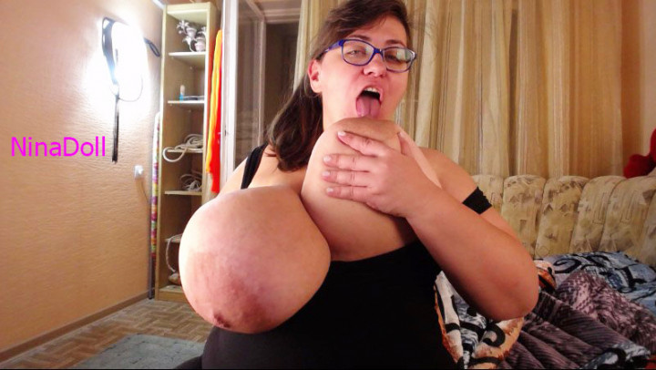 Huge titty cow big breasted Nina is here
